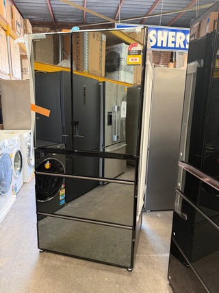 Hitachi 735L Mirror Glass French Door Fridge – RZX740RAX [Factory Second]