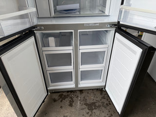 *Current Model*  Fisher & Paykel Series7 498L Quad Door Refrigerator Black Stainless Steel RF500QNUB1 [Factory Second]