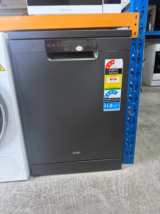 *Current Model* Haier 60cm 300 Series Freestanding Dishwasher Black HDW13F0B1 [Factory Second]