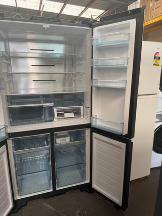 *Current Model* Hitachi 638L RWB640VT0XMGW Fridge with Non-Plumbed Ice Maker - Glass Matte White [Factory Second]