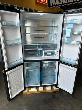 Hitachi 638L 4 RWB640VT0GBK Door French Door Fridge - Black Glass [Carton Damage]