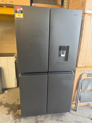 Haier 623L Quad Door Refrigerator with Ice and Water Black HRF680YPC [Factory Second]