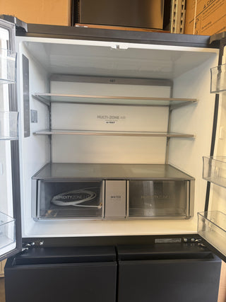 Haier 623L Quad Door Refrigerator with Ice and Water Black HRF680YPC [Factory Second]