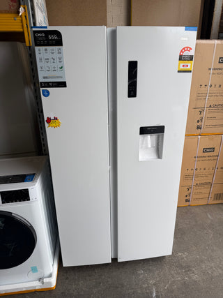 *Brand New* CHiQ 559L Side by Side Refrigerator White CSS559NWD4E  [5 Years Warranty]