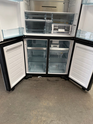 *Current Model* Hitachi 638L RWB640VT0XMGW Fridge with Non-Plumbed Ice Maker - Glass Matte White [Factory Second]
