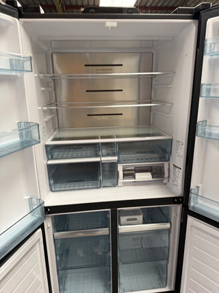 *Current Model* Hitachi 638L RWB640VT0XMGW Fridge with Non-Plumbed Ice Maker - Glass Matte White [Factory Second]