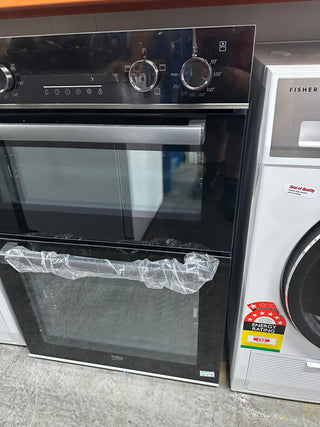 *Current Model* Beko 60cm Multifunction Built-in Double Oven BBO6811DDX [Factory Second}] - DMS Appliances