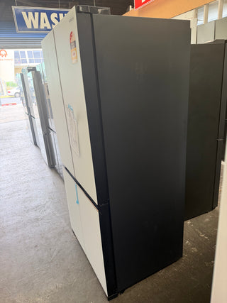 *Current Model* Hitachi 569L RWB640VT0X-1MGW Fridge with Non-Plumbed Ice Maker - Glass Matte White [Carton Damaged] - DMS Appliances