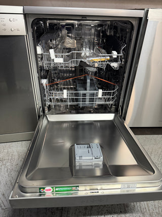 *Current Model* Beko 60cm Freestanding Dishwasher 14 Place Platinum Steel BDFB1410X [Factory Second] - DMS Appliances