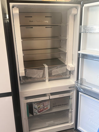 *Brand New* Hisense 500L PureFlat Bottom Mount Refrigerator with Non-plumbed Water Dispenser Dark Stainless Steel HRBM500TBW [3 Years Warranty]