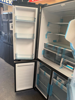 Hitachi 638L 4 RWB640VT0GBK Door French Door Fridge - Black Glass [Carton Damage]