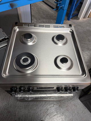 *Current Model* Beko 60cm Dual Fuel Stainless Steel Freestanding Oven BFC60GMX [Factory Second] - DMS Appliances