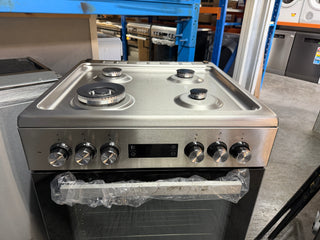 *Current Model* Beko 60cm Dual Fuel Stainless Steel Freestanding Oven BFC60GMX [Factory Second] - DMS Appliances