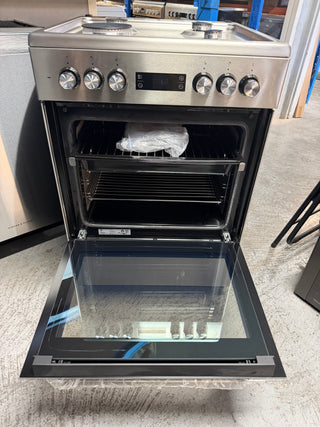 *Current Model* Beko 60cm Dual Fuel Stainless Steel Freestanding Oven BFC60GMX [Factory Second] - DMS Appliances