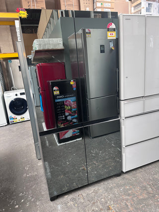 *Current Model *Hitachi 638L French Door Inverter Fridge - Mirror Glass  RWB640VT0XMIR [Factory Second] ]