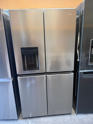 *Current Model* Haier 601L Quad Door Refrigerator with Ice and Water Dispenser Satina HRF680YZS [Refurbished]