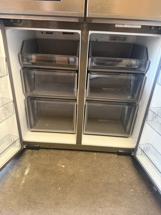*Current Model* Haier 601L Quad Door Refrigerator with Ice and Water Dispenser Satina HRF680YZS [Refurbished]