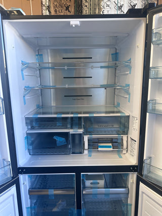 Hitachi 638L 4 RWB640VT0GBK Door French Door Fridge - Black Glass [Factory Second] NO DAMAGE ON UNIT