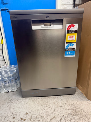 *Current Model* Beko 60cm Freestanding Dishwasher 14 Place Platinum Steel BDFB1410X [Factory Second]