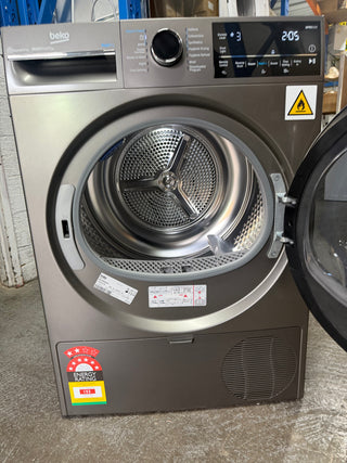 *Current Model* Beko 9KG Sensor Controlled WiFi Connected Hybrid Heat Pump Dryer with Steam BDPB904HG [Factory Second]