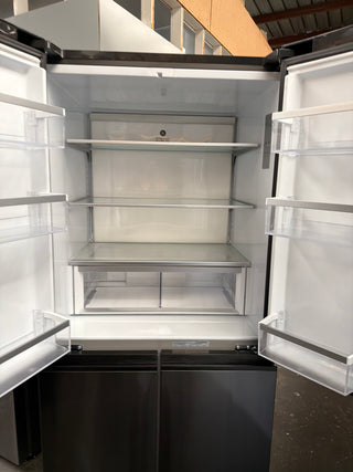 *Current Model* Fisher & Paykel Series 7 498L Quad Door Refrigerator Black Stainless Steel RF500QNB1 [Factory Second]