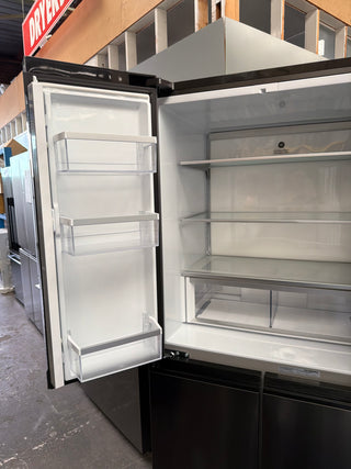 *Current Model* Fisher & Paykel Series 7 498L Quad Door Refrigerator Black Stainless Steel RF500QNB1 [Factory Second]