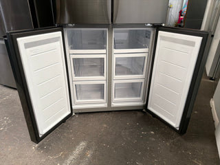 *Current Model* Fisher & Paykel Series 7 498L Quad Door Refrigerator Black Stainless Steel RF500QNB1 [Factory Second]