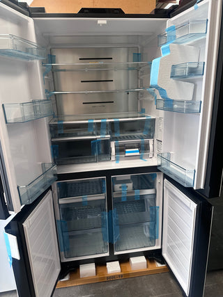 *Current Model* Hitachi 638L RWB640VT0XMGW Fridge with Non-Plumbed Ice Maker - Glass Matte White [Factory Second]