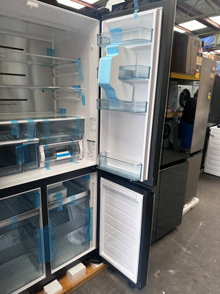 *Current Model* Hitachi 638L RWB640VT0XMGW Fridge with Non-Plumbed Ice Maker - Glass Matte White [Factory Second]