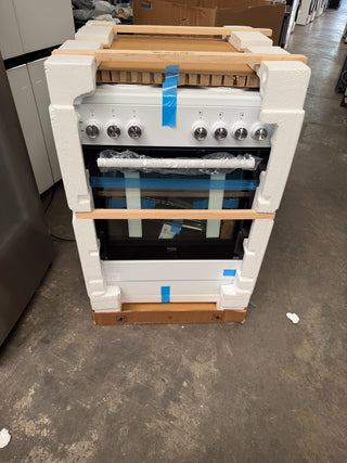 *Current Model* Beko 60cm White Electric Freestanding Oven with Hot Plate Cooktop BFCB60EMW [Carton Damaged]