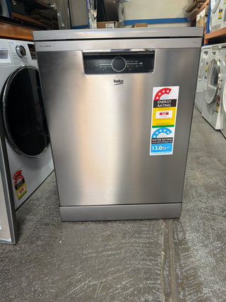 *Current Model - Made in Europe* Beko BDFB1630X 16 Place Setting Freestanding Dishwasher (Platinum Steel) [Factory Second]