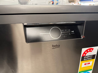 *Current Model - Made in Europe* Beko BDFB1630X 16 Place Setting Freestanding Dishwasher (Platinum Steel) [Factory Second]