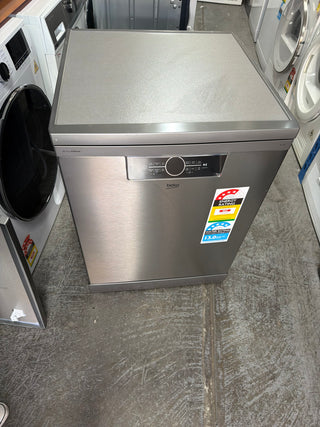 *Current Model - Made in Europe* Beko BDFB1630X 16 Place Setting Freestanding Dishwasher (Platinum Steel) [Factory Second]