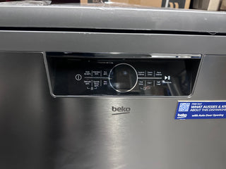 *Current Model - Made in Europe* Beko BDFB1630X 16 Place Setting Freestanding Dishwasher (Platinum Steel) [Carton Damaged]