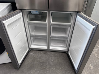 *Current Model* Haier 507L Quad Door Refrigerator Freezer Satina Silver HRF580YPS [Factory Second]