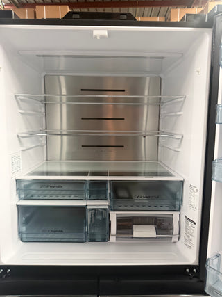 *Current Model* Hitachi 569L RWB640VT0X-1MGW Fridge with Non-Plumbed Ice Maker - Glass Matte White [Factory Second]