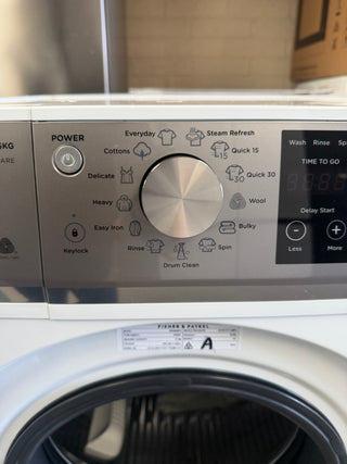 Fisher & Paykel Series 5 8.5kg Front Load Washing Machine with Steam Care WH8560P3 [Factory Second]