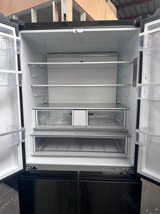 *Current Model* Fisher & Paykel Series 7 690L Quad Door Refrigerator with Ice and Water Black Stainless Steel RF730QNUVB1 [Factory Second]