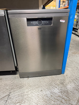 *Current Model - Made in Europe* Beko BDFB1630X 16 Place Setting Freestanding Dishwasher (Platinum Steel) [Factory Second] - DMS Appliances