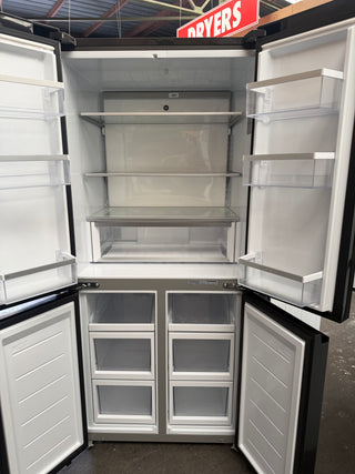 *Current Model* Fisher & Paykel Series 7 498L Quad Door Refrigerator Black Stainless Steel RF500QNB1 [Factory Second]