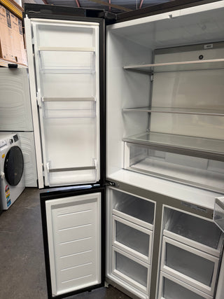 *Current Model* Fisher & Paykel Series 7 498L Quad Door Refrigerator Black Stainless Steel RF500QNB1 [Factory Second]