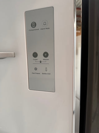*Current Model* Fisher & Paykel Series 7 498L Quad Door Refrigerator Black Stainless Steel RF500QNB1 [Factory Second]
