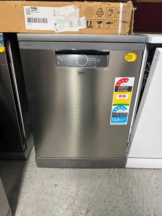 *Current Model - Made in Europe* Beko BDFB1630X 16 Place Setting Freestanding Dishwasher (Platinum Steel) [Factory Second]