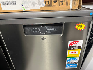 *Current Model - Made in Europe* Beko BDFB1630X 16 Place Setting Freestanding Dishwasher (Platinum Steel) [Factory Second]