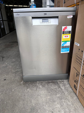 *Current Model* Beko 60cm Freestanding Dishwasher 14 Place Platinum Steel BDFB1410X [Factory Second]
