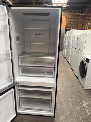 *Current Model* Haier 431L Bottom Mount Fridge with Non-Plumbed Water Dispenser Black HRF420BHC [Factory Second]