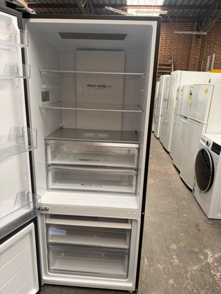 *Current Model* Haier 431L Bottom Mount Fridge with Non-Plumbed Water Dispenser Black HRF420BHC [Factory Second]