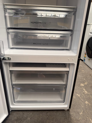 *Current Model* Haier 431L Bottom Mount Fridge with Non-Plumbed Water Dispenser Black HRF420BHC [Factory Second]