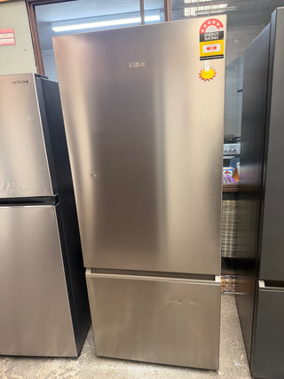 *Current Model* Haier 433L Bottom Mount Refrigerator Satina Silver HRF420BS [Factory Second]