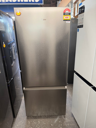 *Current Model* Haier 433L Bottom Mount Refrigerator Satina Silver HRF420BS [Factory Second]